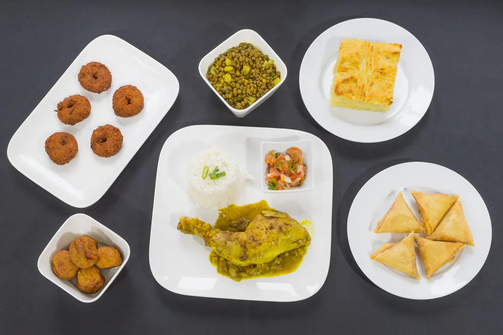 Entrées, plats et desserts réunionnais